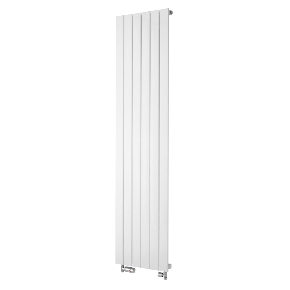Basildon Single vertical radiator in white