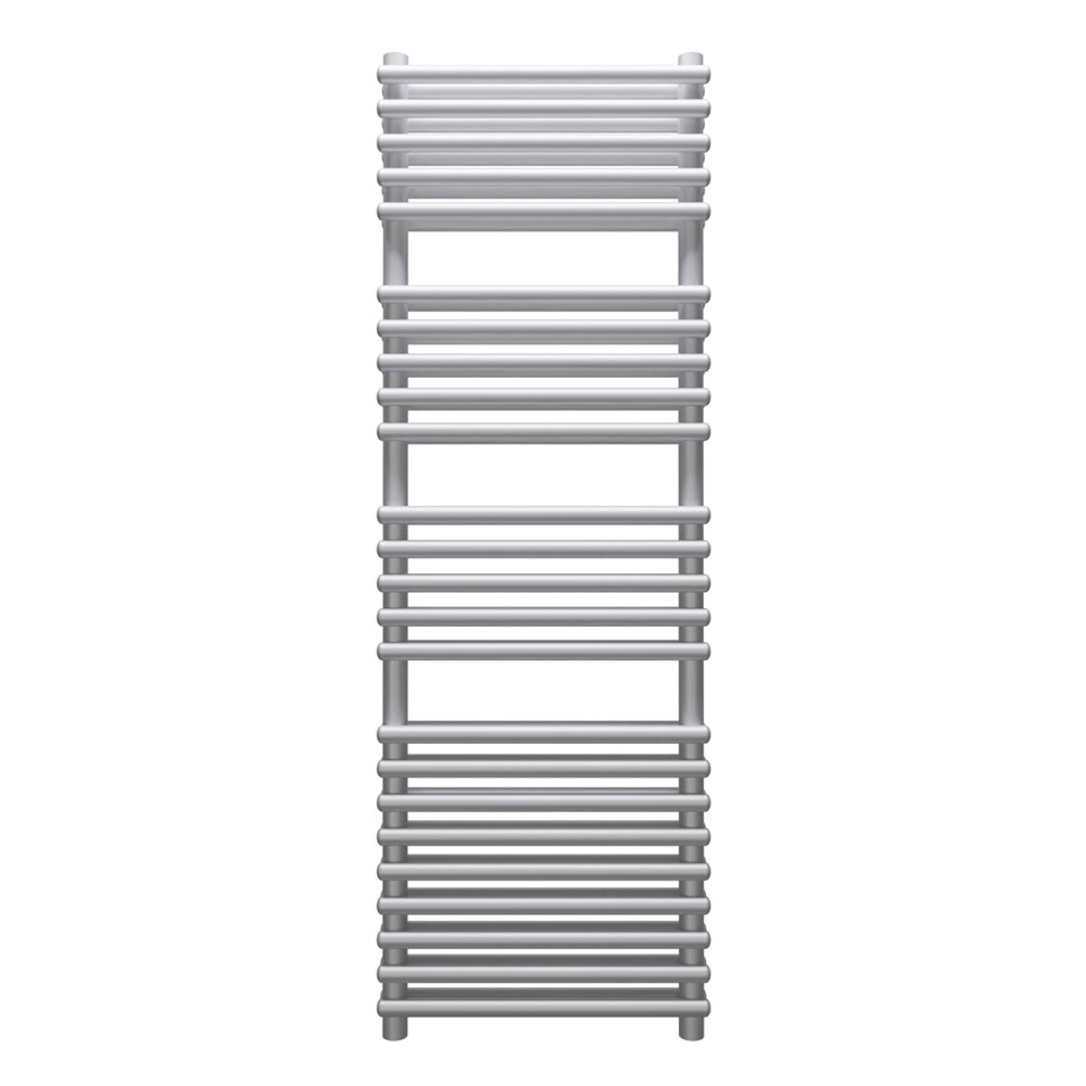 Kiplin Double Towel Rail finished in Pearl Shine Silver.