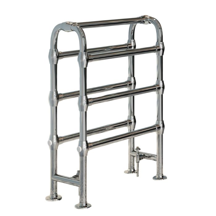 Glynde Tradition towel radiator in chrome