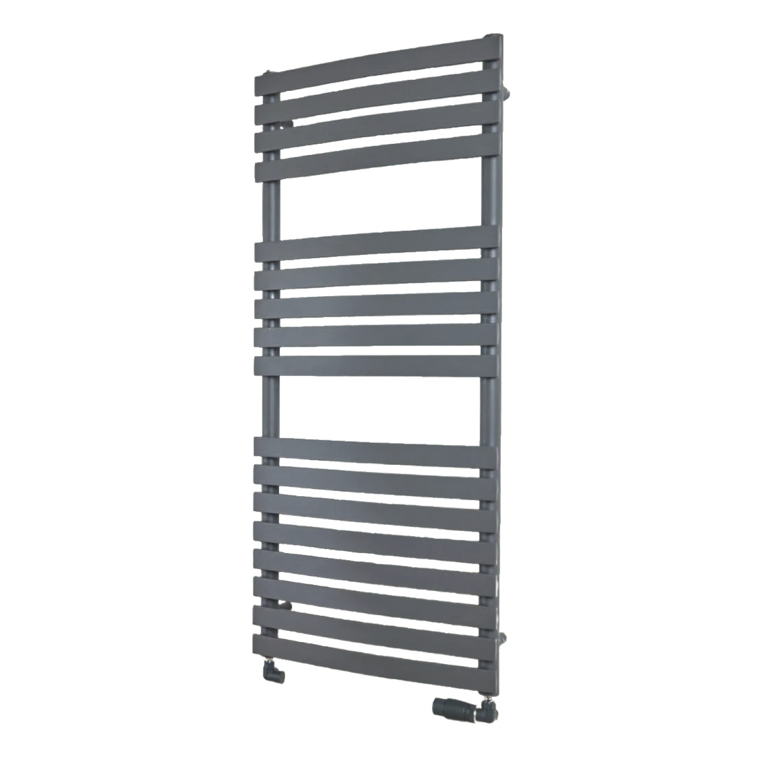 Lulworth Curved Towel Radiator in Anthracite